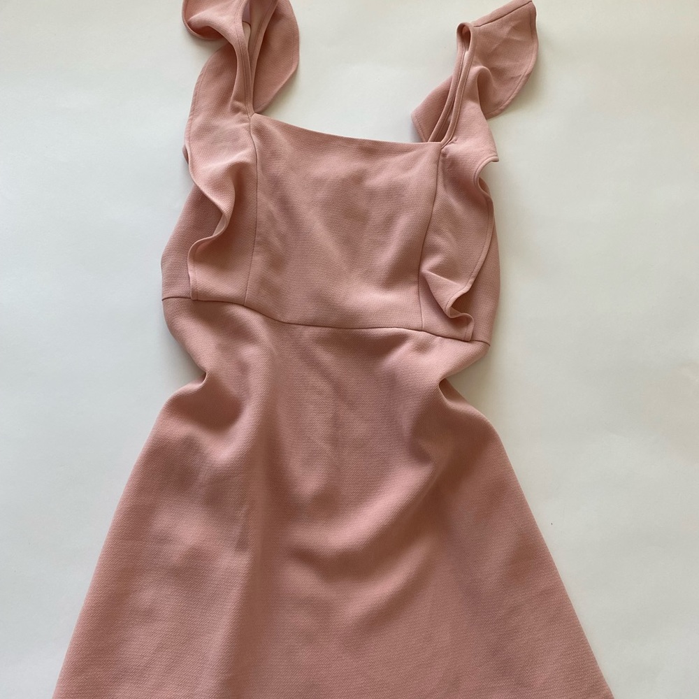 BCBGeneration ruffle square neck mini dress